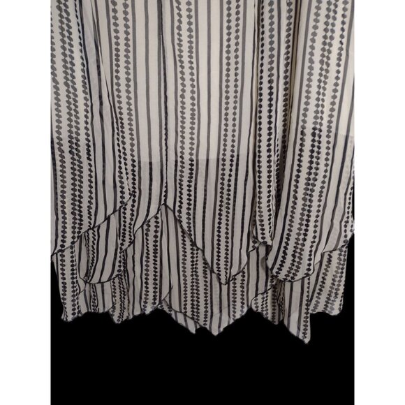 Chico's Handkerchief Hem Maxi Skirt Size XL (3) Fairy Grunge Peasant Flowy - Picture 2 of 6